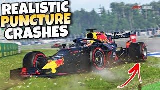 F1 REALISTIC PUNCTURE CRASHES