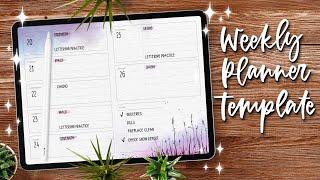 Digital BULLET JOURNAL setup: Create a weekly spread template with Affinity Designer