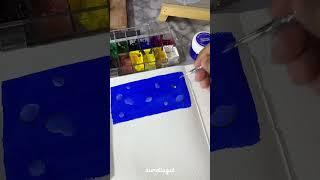 Water Drops Painting Tutorial #art #gouache #tutorial #trending #shorts #painting