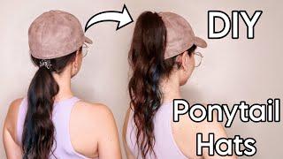 DIY ponytail caps: Glue gun and sewing hat tutorials