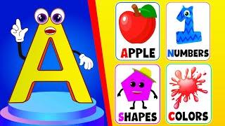 Learn ABC Phonics Shapes Numbers Colors | Preschool Learning Videos For 3 Year Olds | #kidsvideos