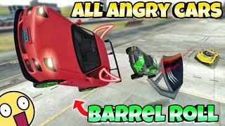 All angry cars barrel roll (including new angry cars) ||Extreme car driving simulator||
