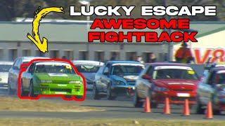 START LINE CLOSE CALL! Nissan Silvia powers through field