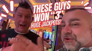  Watch These Guys Hit Three (3) Massive Jackpots In Just Eight (8) Minutes! 