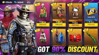 I Got 90% IN SUBSCRIBER ACCOUNT BUYING DIAMONDS, DJ ALOK CHARACTER AND ALL RARE BUNDLES FREE FIRE