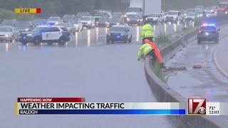CBS 17 Weather Beast hits the road to check out flooding on I-440