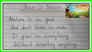 Poem On Nature | Self Composed Poem in English