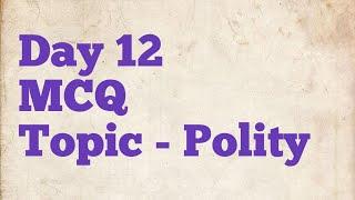 Daily MCQ Day 12 UPSC Prelims Polity #shorts