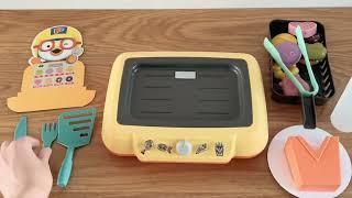 Toy asmr Pororo Cooking Pan Toy Unboxing 뽀로로 매직 도넛 쿡킹팬 놀이 언박싱 No music No talking