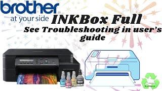 Inkbox Full see troubleshooting in user's guide brother dcp t520w printer