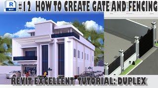 #12 EXCEL DUPLEX, HOW TO CREATE GATE AND FENCE REVIT2024 2025. #texas #newyork #birmingham #broadway