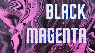 Acrylic Fluid Painting 2 Colors - Blackmagenta - Abstract Fluid Art - AF Nr. 29