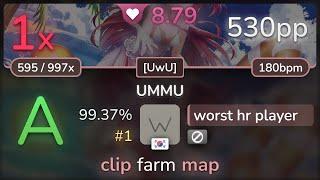 8.8⭐ worst hr player | t+pazolite - UMMU [UwU] 99.37% #1 | 530pp 1 - osu!