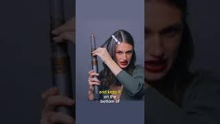 Use fingers to ribbon the hair after curling your hair with the dyson airwrap curler #shorts