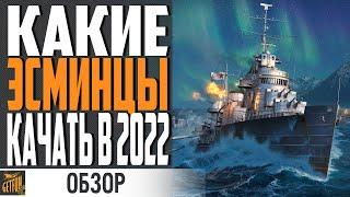 ОБЗОР ВСЕХ ВЕТОК ЭСМИНЦЕВ  КАКИЕ ЭСМИНЦЫ ЛУЧШЕ КАЧАТЬ  World of Warships