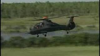 Comanche Attack Helicopeter Flying Sideways at Speed