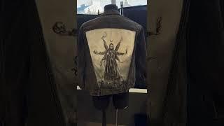 Original art by Margo Kai.  #slavic #slavicart #paintingonjacket #custom #customclothes