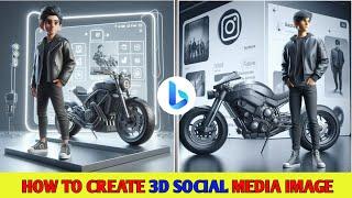 How to create 3d social media image !! Trending Social Media Profile Name Photo Editing