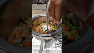 Cooking Kerala style Vegetable Stew on 100 Suns  #zeroemission #vegan #outdoorcooking🫕#short