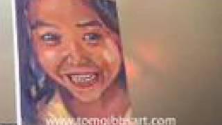 Portrait demonstration by 18 year old artist, Tom Gibbs