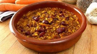 Lentejas con arroz  Recetas de Lentejas