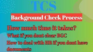 TCS Background check process|Joining Formalities|Background Verification|BGV|BGC in TCS #tcsbgc