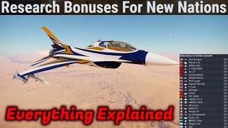 Research Bonuses for New Nations Explained [War Thunder]