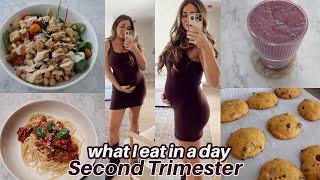 What I eat in a day while pregnant!| Second Trimester | Eating Healthy While Pregnant Tips!