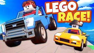 DESTRUCTIVE Lego Car Race in Brickadia Multiplayer!