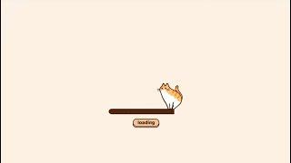 cute aesthetic Intro & Outro templates (orange cat on Loading Bar) | FREE FOR USE