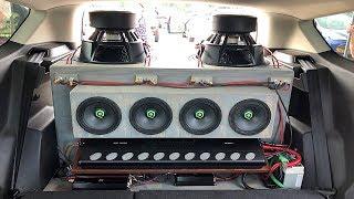 BUDGET WALMART DUAL AMPS ON MIDS AND HIGHS W/ SOUNDQUBED HDX 15S