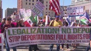 Immigration March through downtown LA