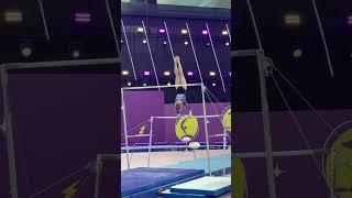 WAG gymnast nails a difficult uneven bars routine with elegance and power