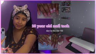 day in the life of a 16 year old beginner nail tech 