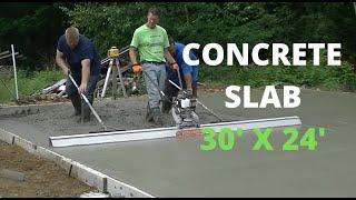 Pouring A Concrete Slab For A New Garage (30' x 24') Form & Pour