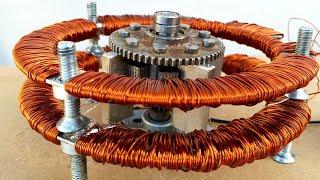 Free Energy Generator Using 2 Copper Coil and Spinner Neudymium activity