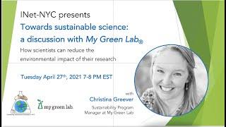 Towards sustainable science: a discussion with My Green Lab