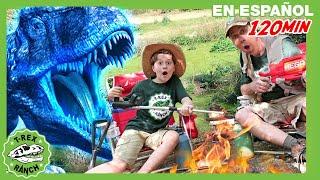 Dinosaurios en la Fogata  | T-Rex Rancho  | Moonbug Kids Parque de Juegos