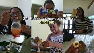 24 horas comendo comidas amarelas