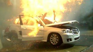 Car Explosion in Slow Motion (Mercedes-Benz GLK 350) - Cool Trick