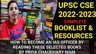 Complete Booklist and Resources for UPSC CSE - Prelims & Mains by Priya Chaudhary | 2022-2023