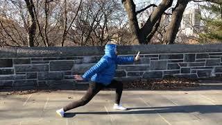 八卦掌基本功，扑步穿掌 baguazhang basic, lichunling, Wanli