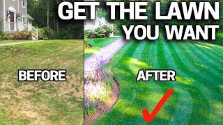 How to FIX an UGLY Lawn with RESULTS - Step by Step for Beginners EASY