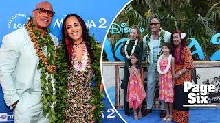 Dwayne ‘The Rock’ Johnson makes rare appearance with all 3 daughters at ‘Moana 2’ premiere