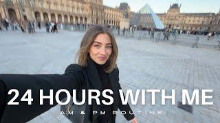 Fall in Paris vlog: spend a cozy 24 hours with me, AM & PM skincare routine & an unboxing!