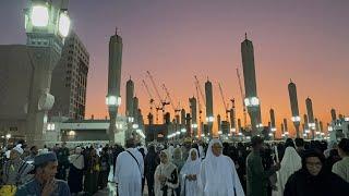 LUAR BIASA.!! SUASANA PAGI DI HALAMAN MASJID NABAWI MADINAH