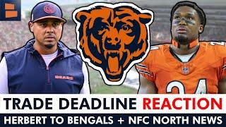 Bears NFL Trade Deadline Reaction: Khalil Herbert To Bengals, No Keenan Allen Trade + NFC North News