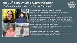 Seds Online Student Webinar 10 - Sedimentary systems in the energy transition