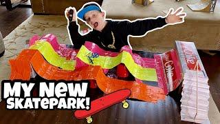 Building a Soda Box Skatepark! BMX/Finger Boards!