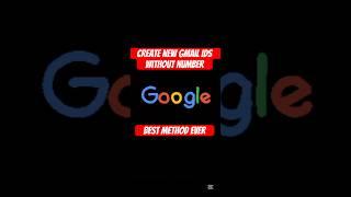 How to create  New Gmail Account ID Without Number and Code.